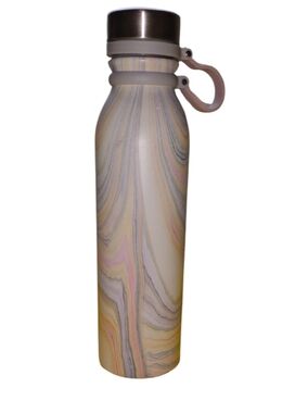 Marble-Pattern Stainless Water Bottle in Pastel Tones 22 OZ